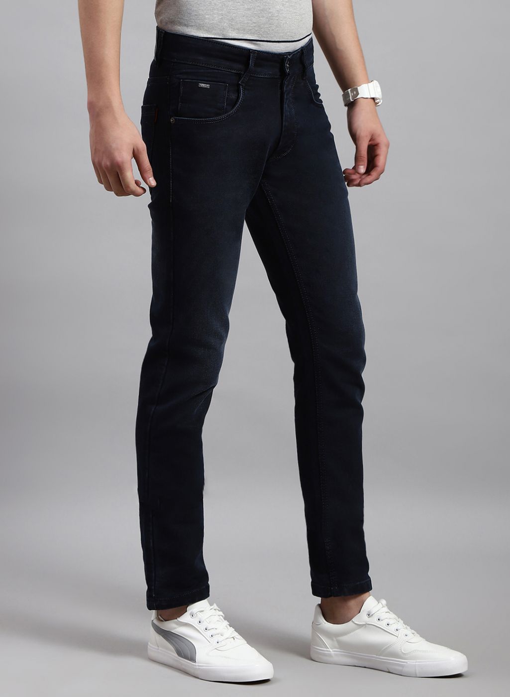 Men NAvy Blue Skinny Fit Denim