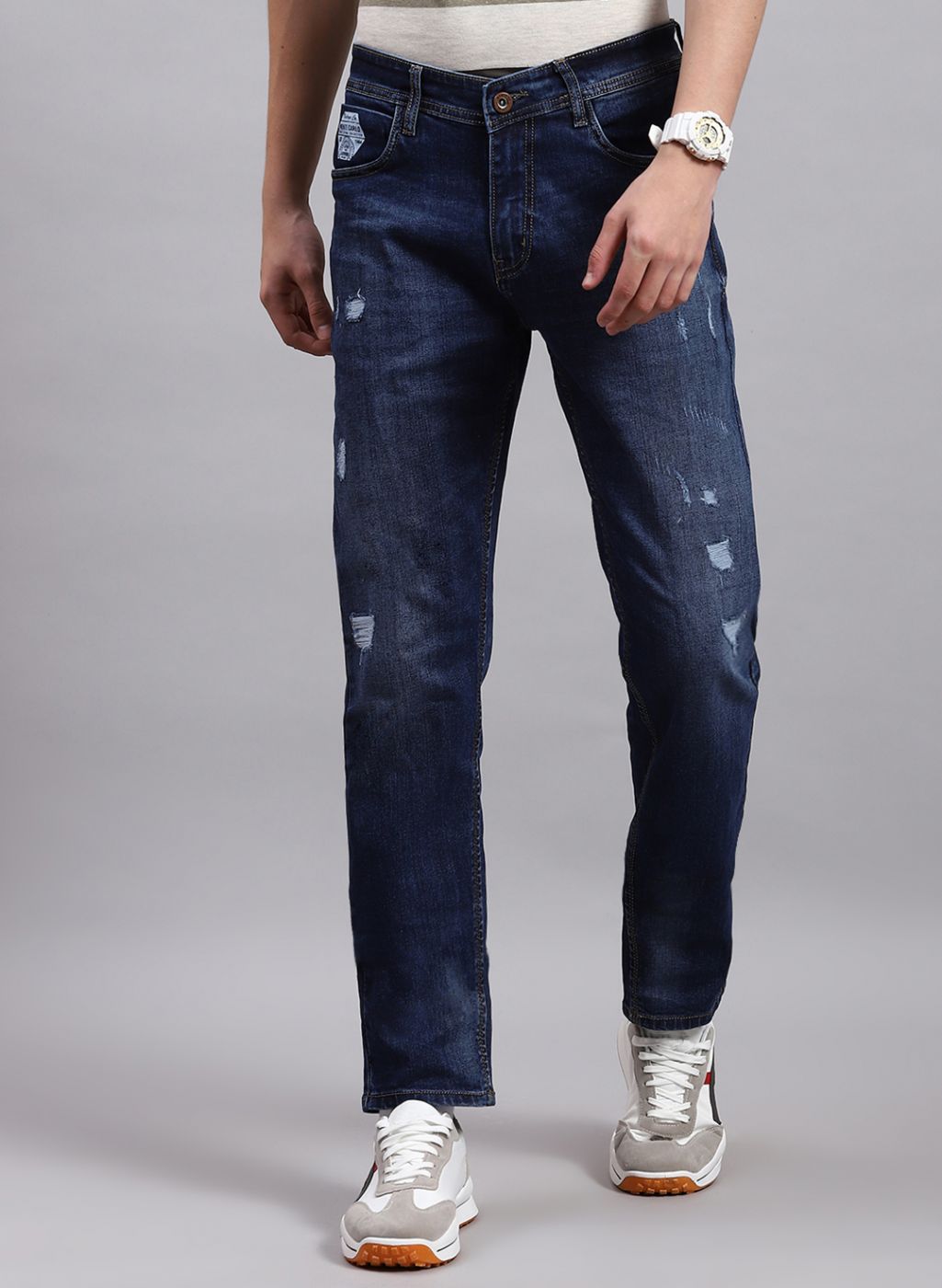 Selected Femme flared jeans in dark blue denim for women