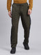 Men Olive Solid Polyester Blend Winter Lower