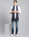 Men Navy Blue Check Muffler