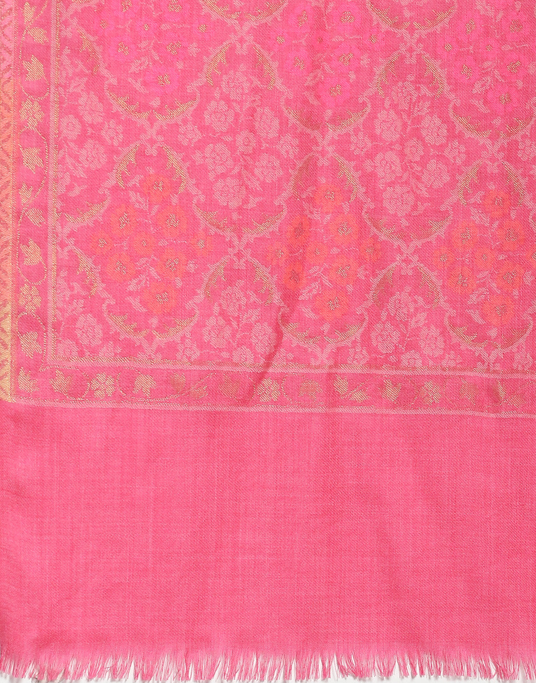 Women Pink Self Design Shawl