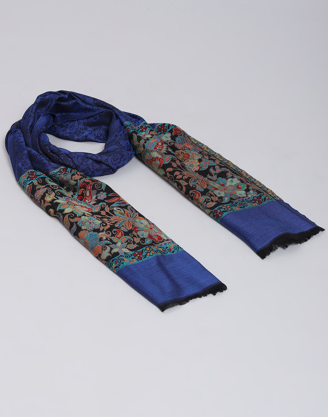 Women Blue Self Design Stole