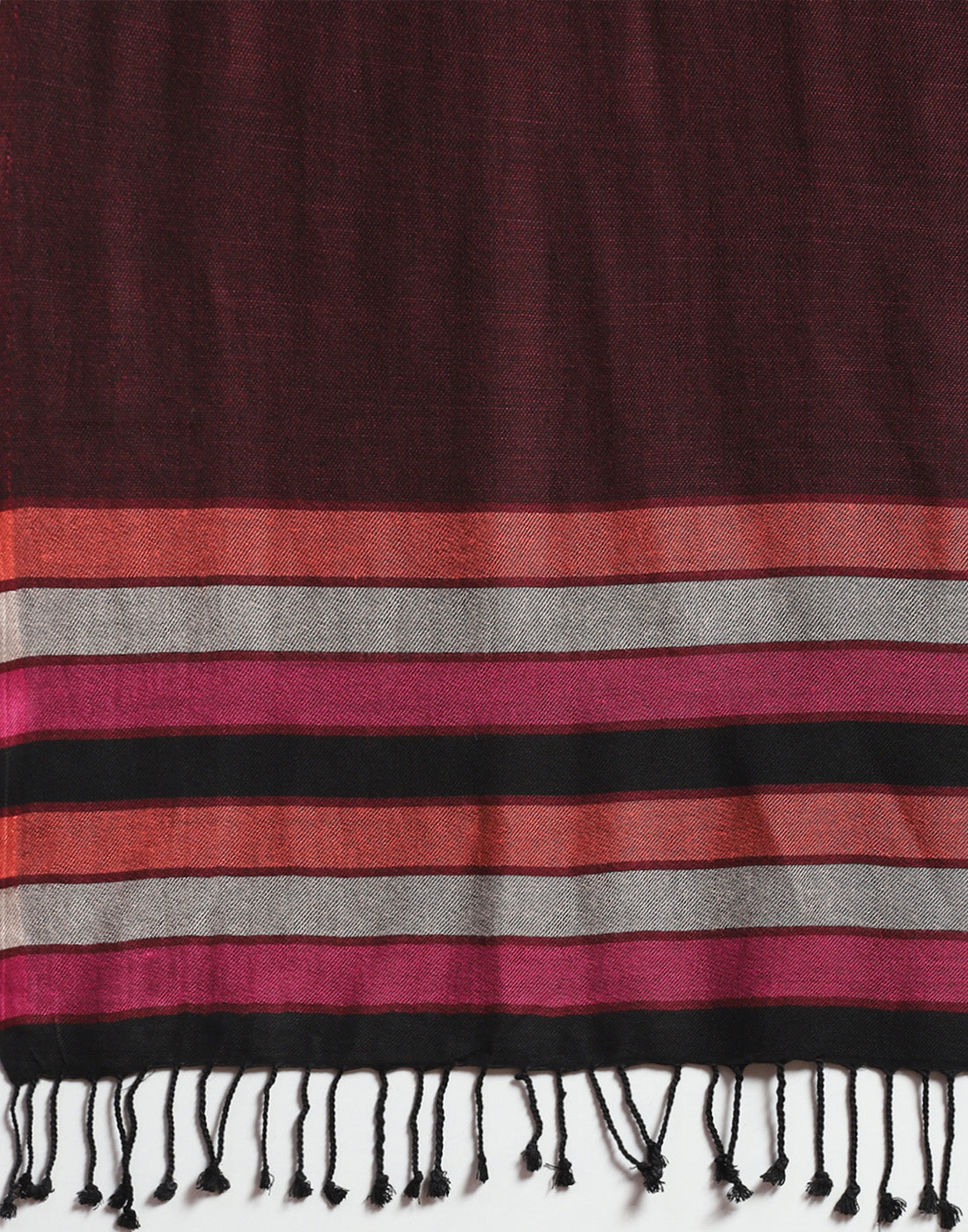 Women Maroon Self Design Stole