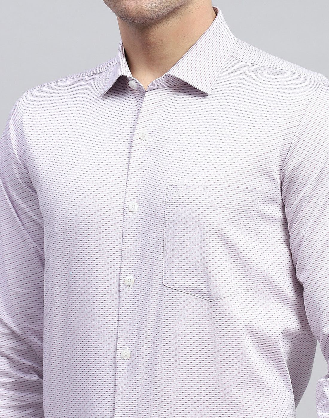 Men Pink Solid Spread Collar Full Sleeve Shirt