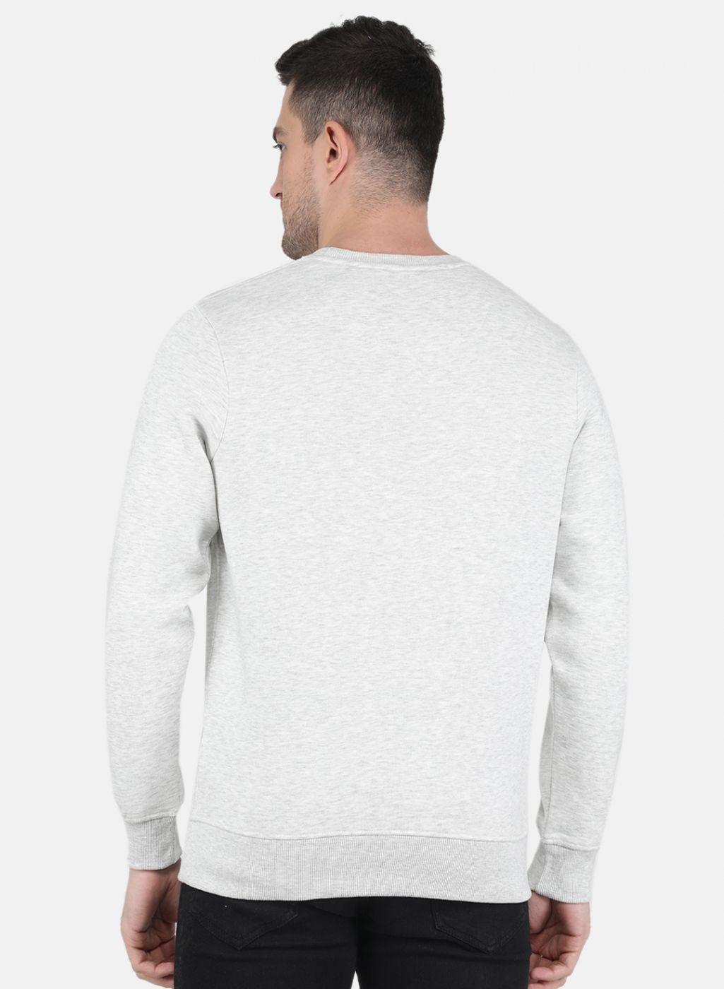 Men Grey Solid Sweatshirt