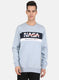 Men Blue Solid Sweatshirt