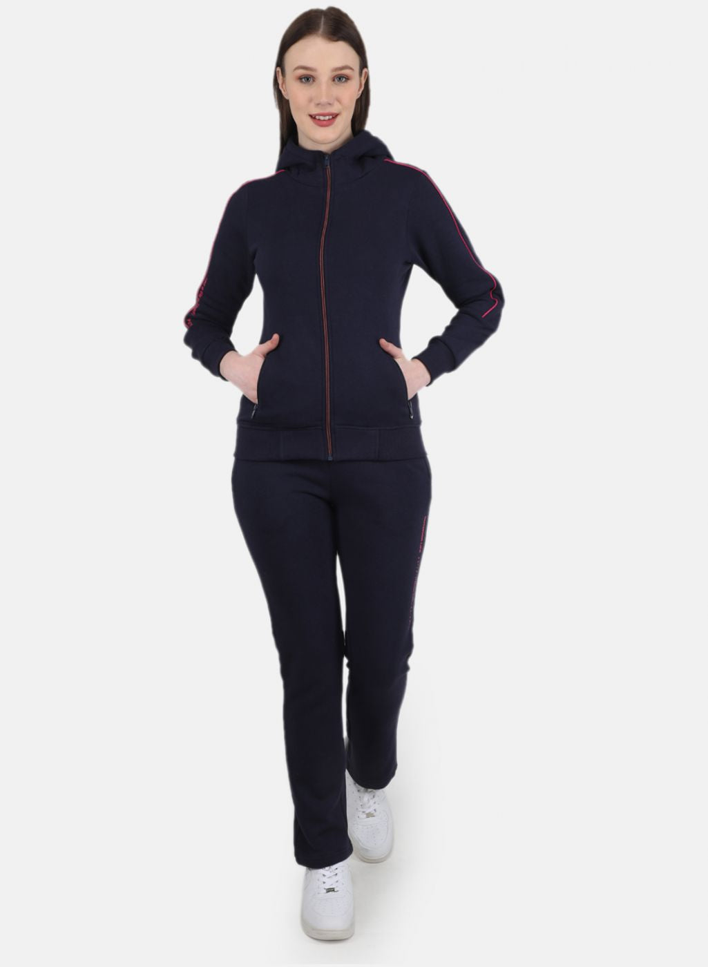 Buy Women Navy Blue Solid Tracksuit Online in India - MOCA by Monte Carlo