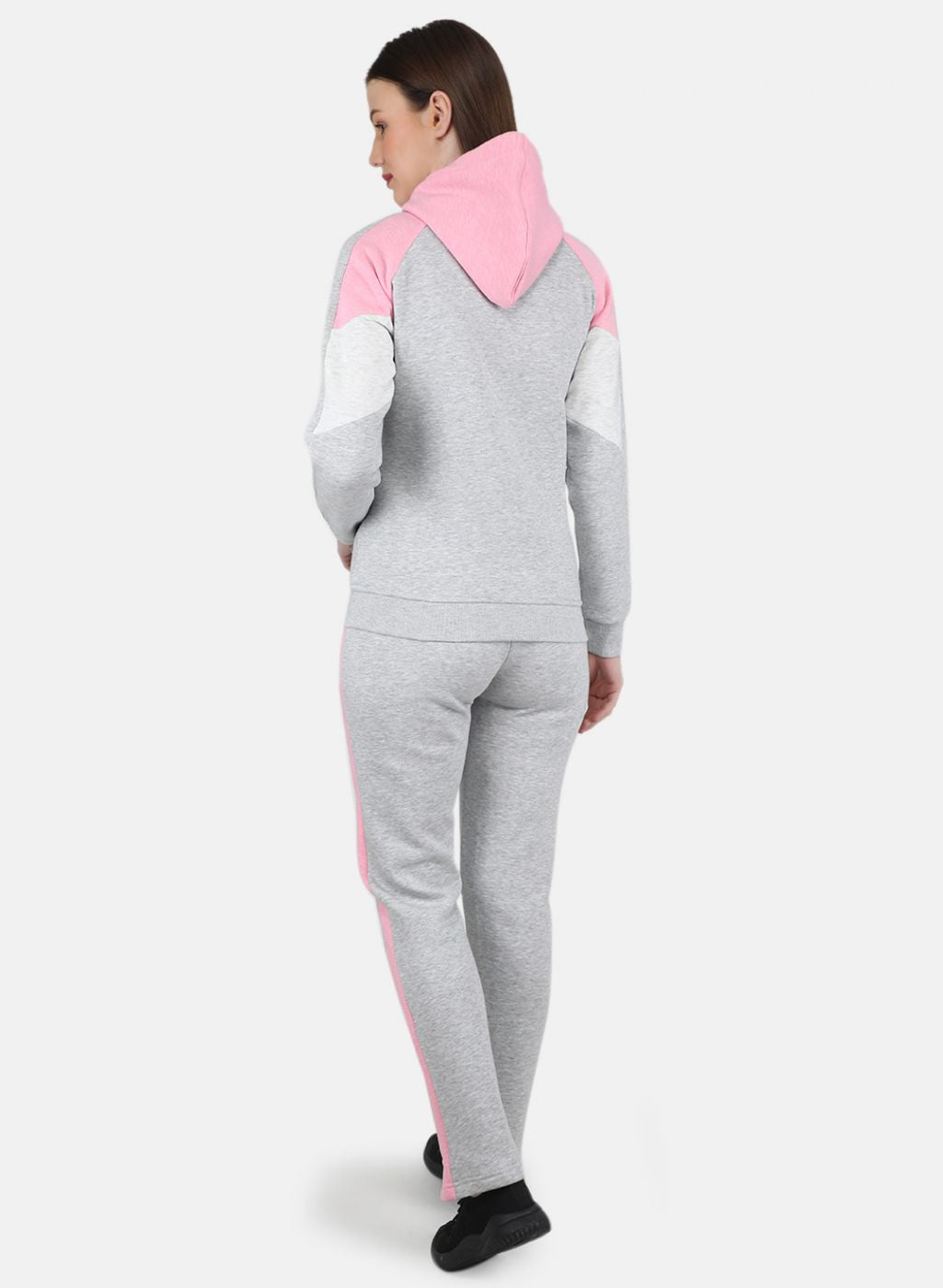 Women Grey Solid Tracksuit