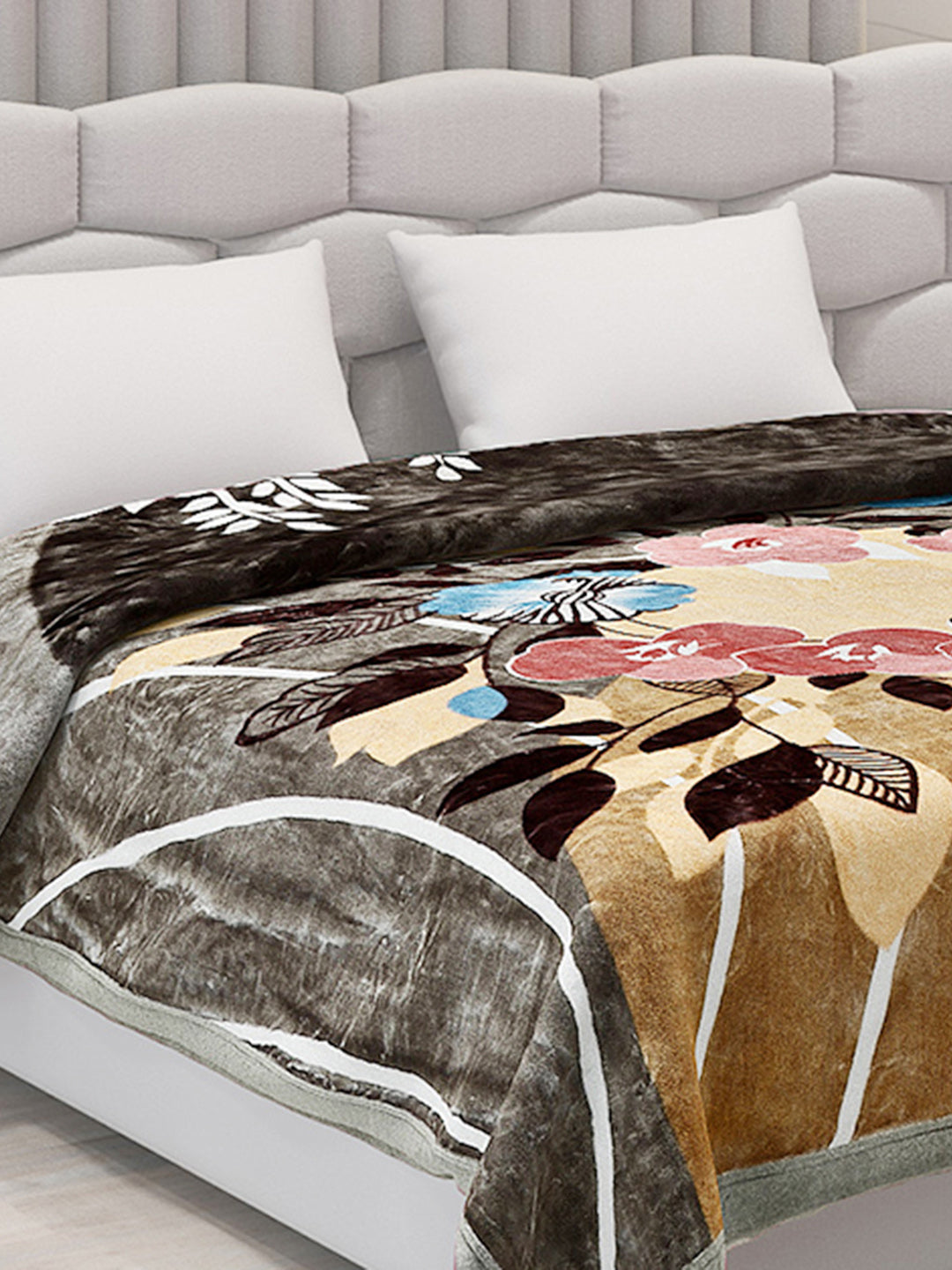 Printed Double Bed Blanket for Mild Winter -2 Ply