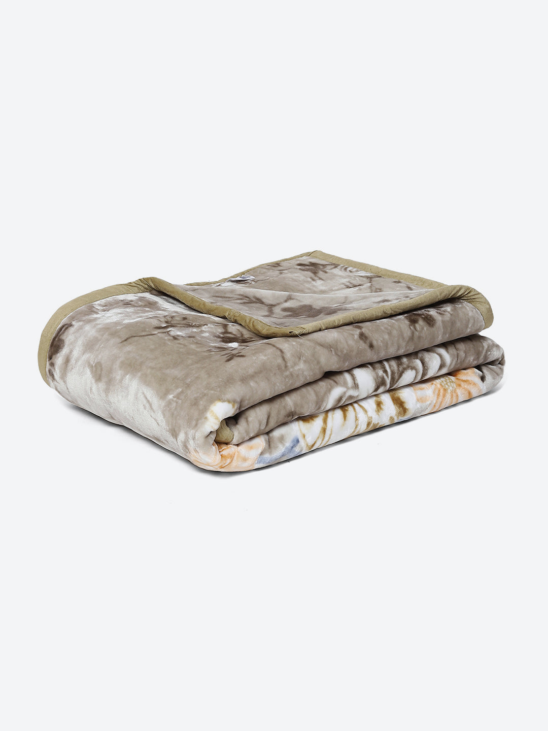 Printed Double Bed Blanket for Mild Winter -1 Ply