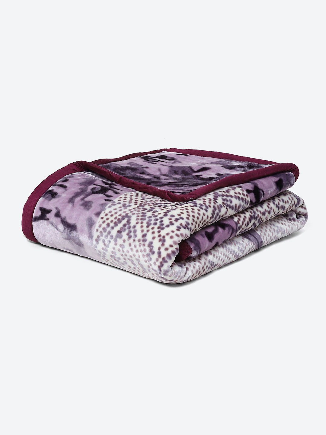 Printed Double Bed Blanket for Mild Winter -1 Ply