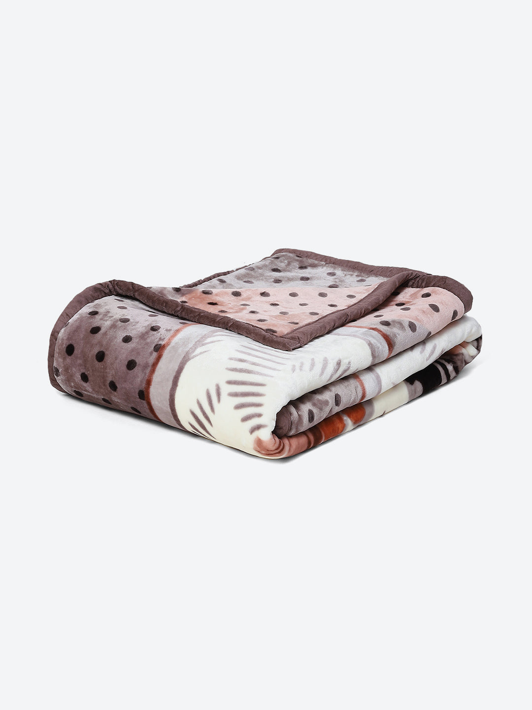 Printed Double Bed Blanket for Mild Winter -1 Ply