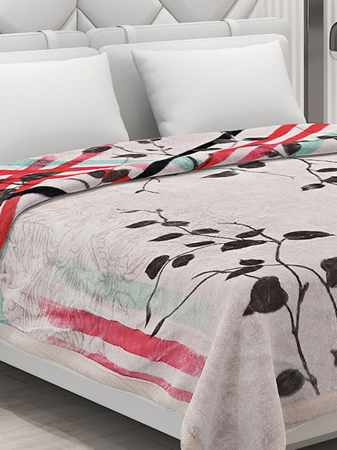 Printed Double Bed Blanket for Heavy Winter -3 Ply