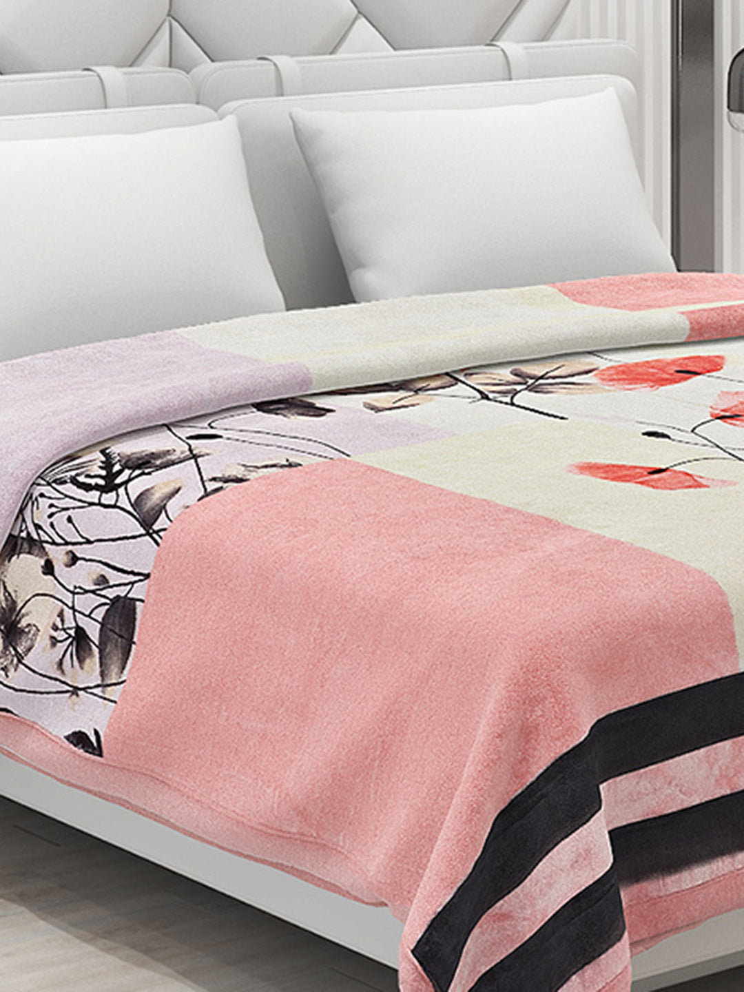 Printed Double Bed Blanket for Heavy Winter -3 Ply