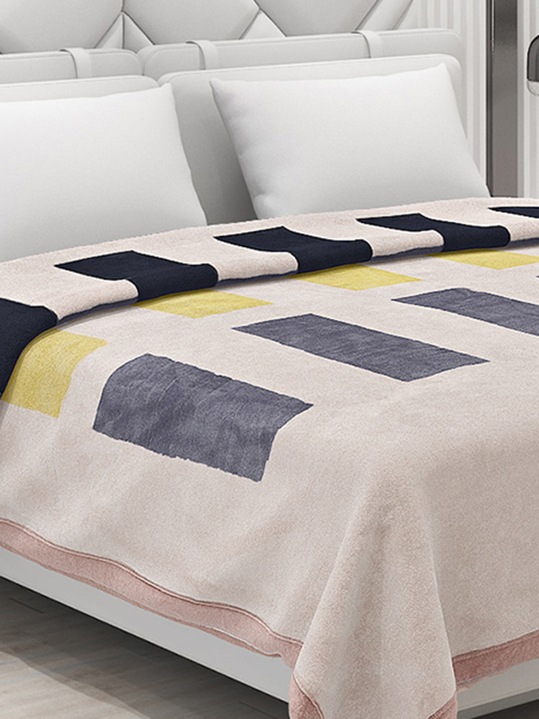 Printed Double Bed Blanket for Heavy Winter -3 Ply