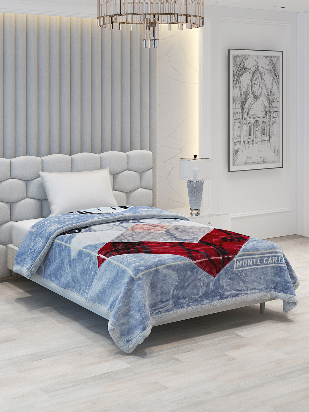 Printed Single Bed Blanket for Heavy Winter -2 Ply