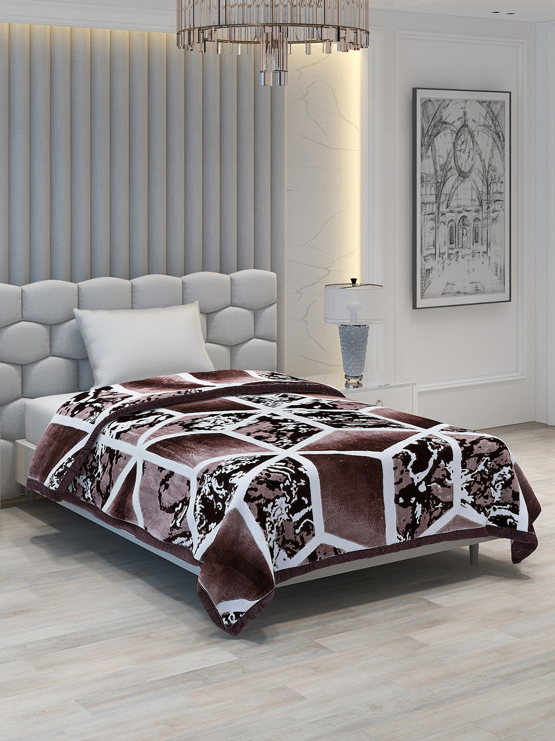 Printed Single Bed Blanket for Mild Winter -2 Ply