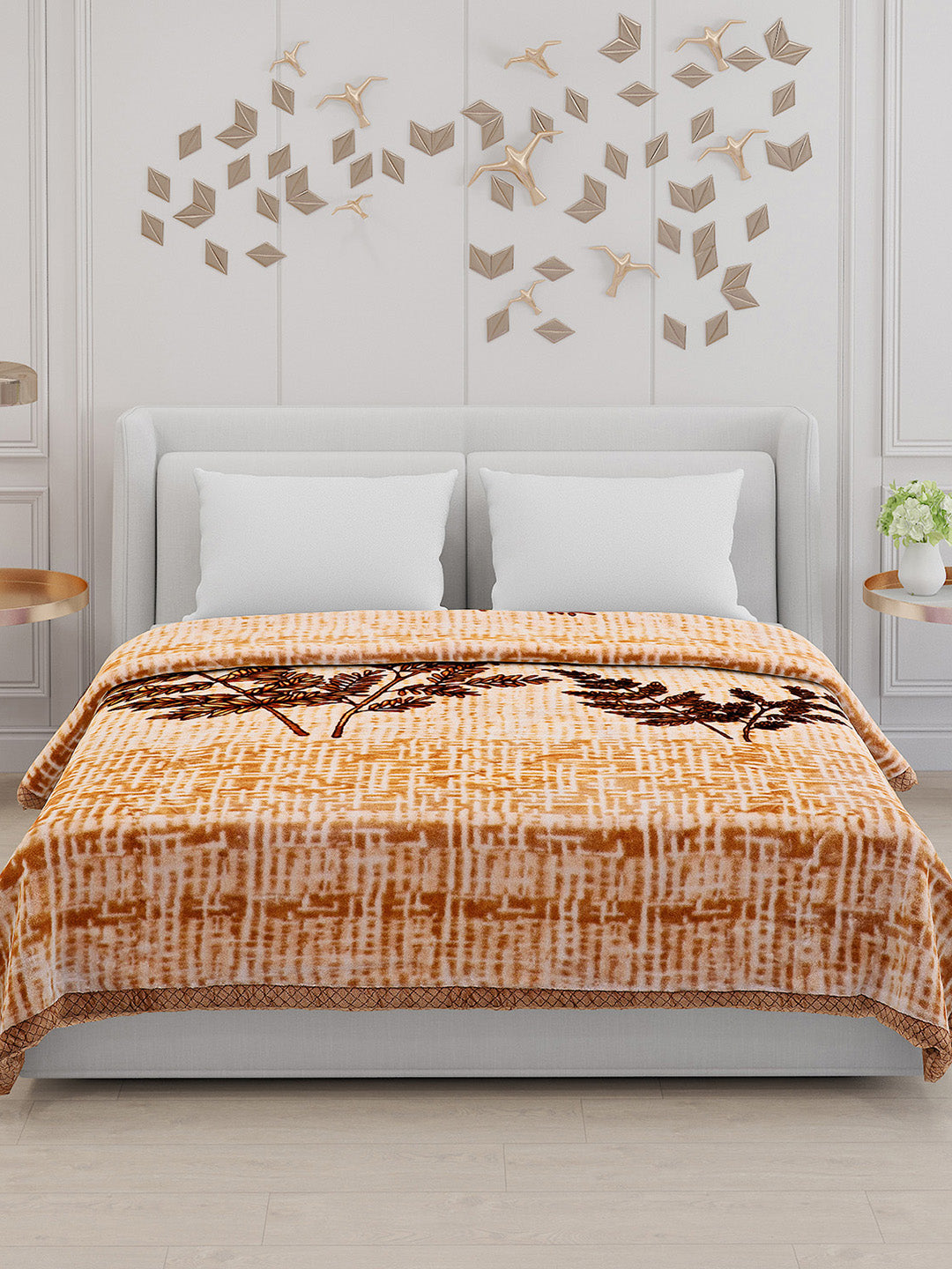 Printed Double Bed Blanket for Mild Winter -2 Ply