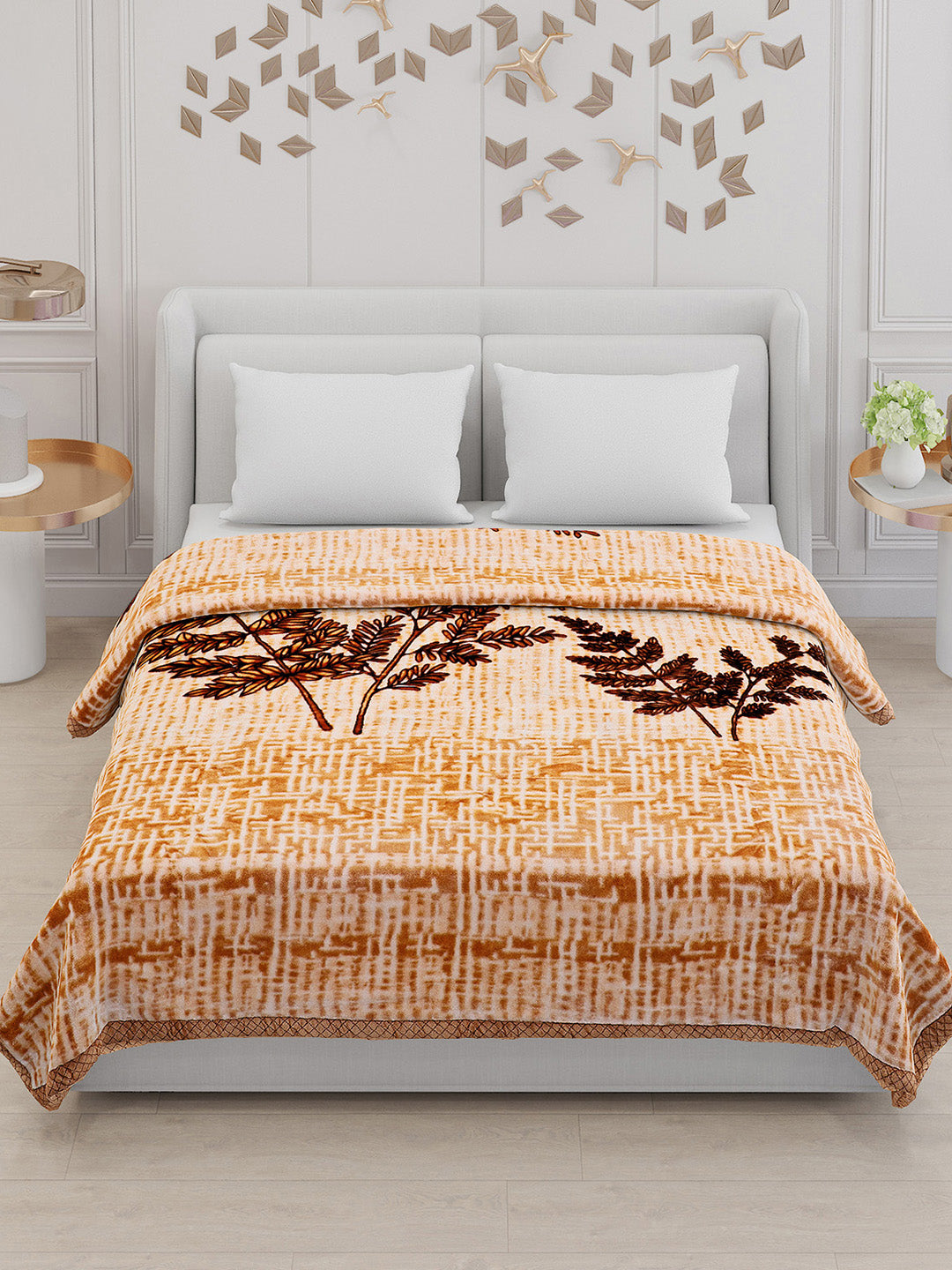 Printed Double Bed Blanket for Mild Winter -2 Ply