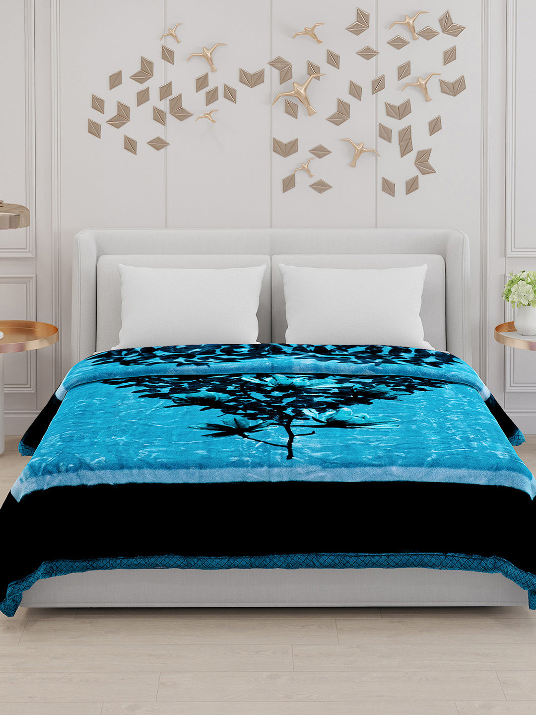 Printed Double Bed Blanket for Mild Winter -2 Ply