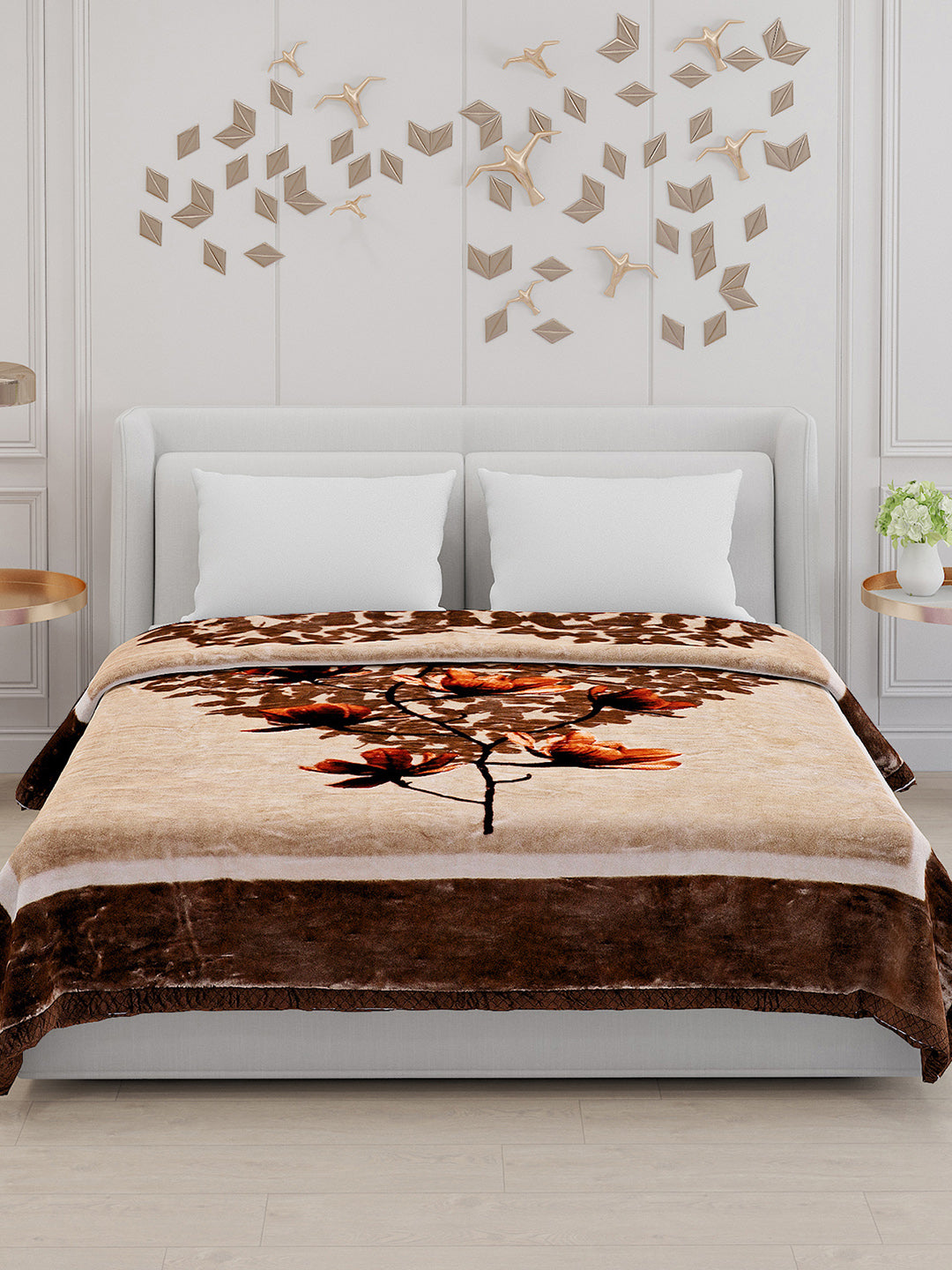 Printed Double Bed Blanket for Mild Winter -2 Ply