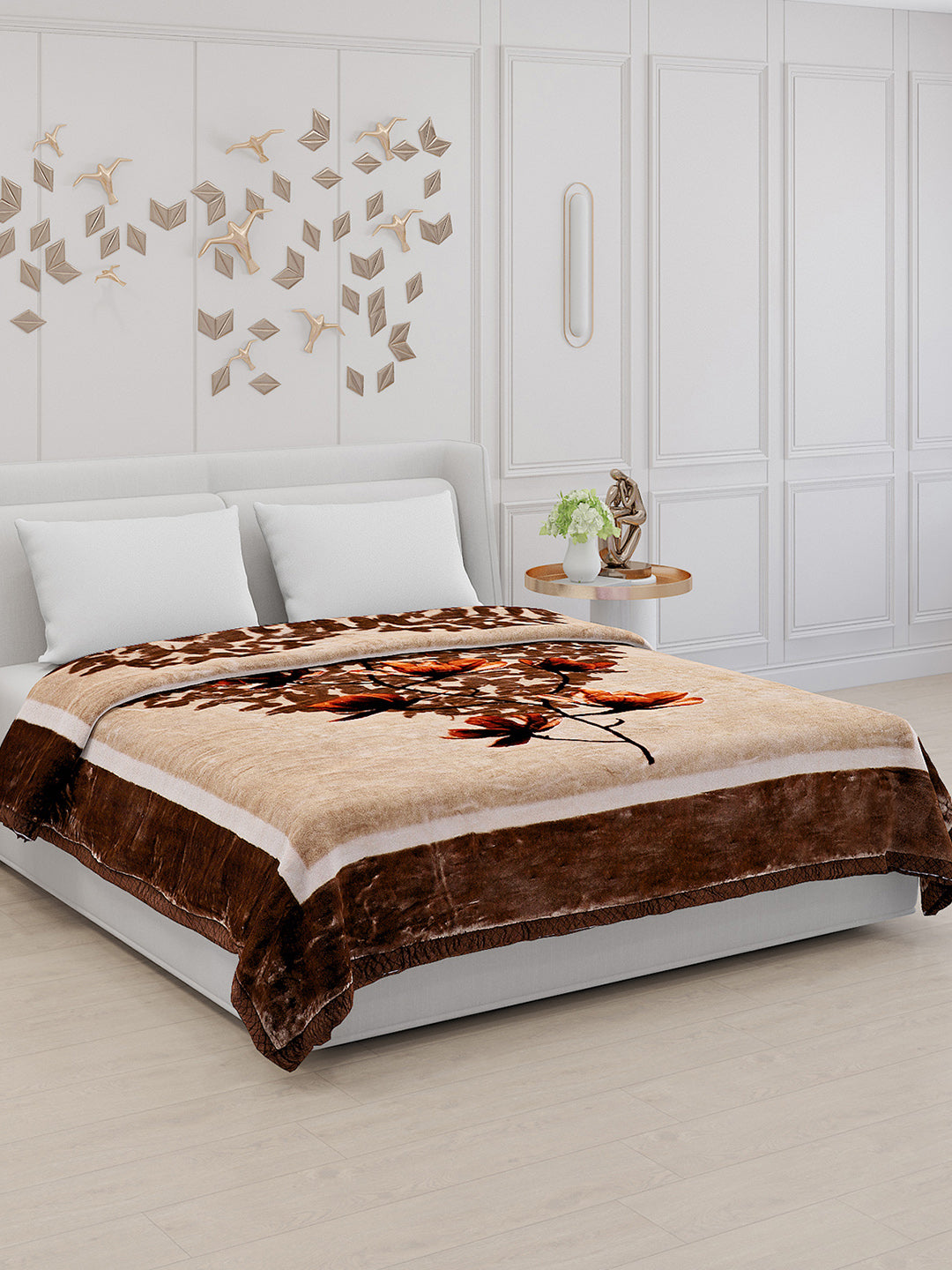 Printed Double Bed Blanket for Mild Winter -2 Ply