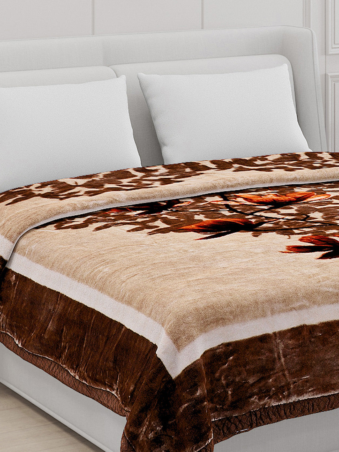 Printed Double Bed Blanket for Mild Winter -2 Ply