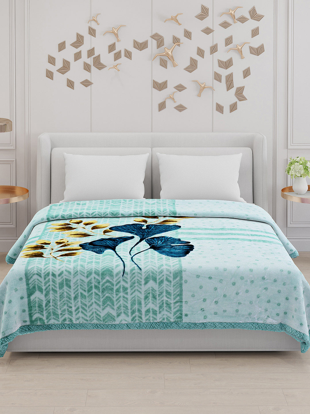 Printed Double Bed Blanket for Mild Winter -2 Ply