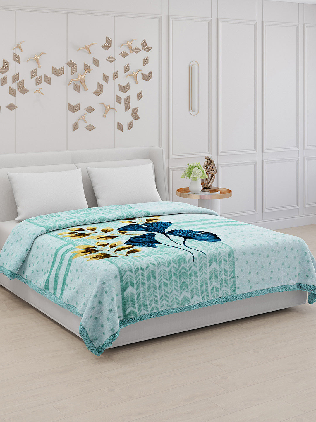 Printed Double Bed Blanket for Mild Winter -2 Ply