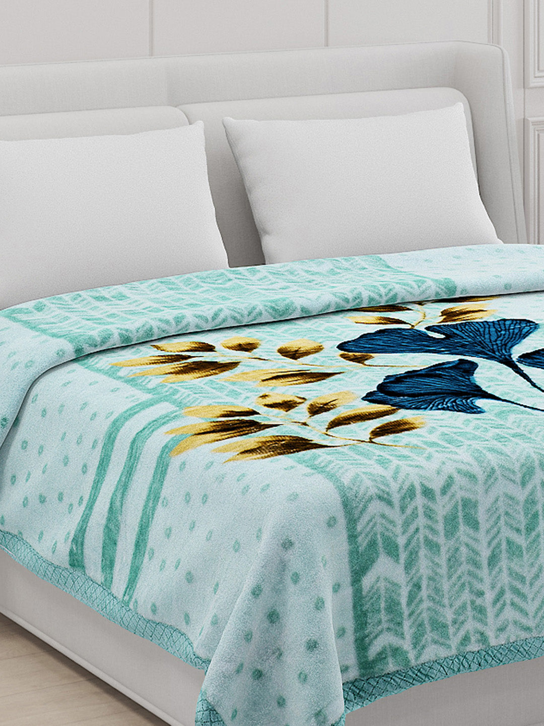 Printed Double Bed Blanket for Mild Winter -2 Ply