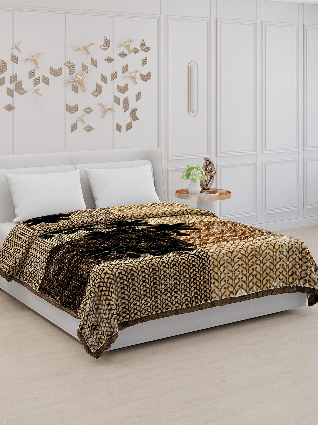 Printed Double Bed Blanket for Mild Winter -2 Ply