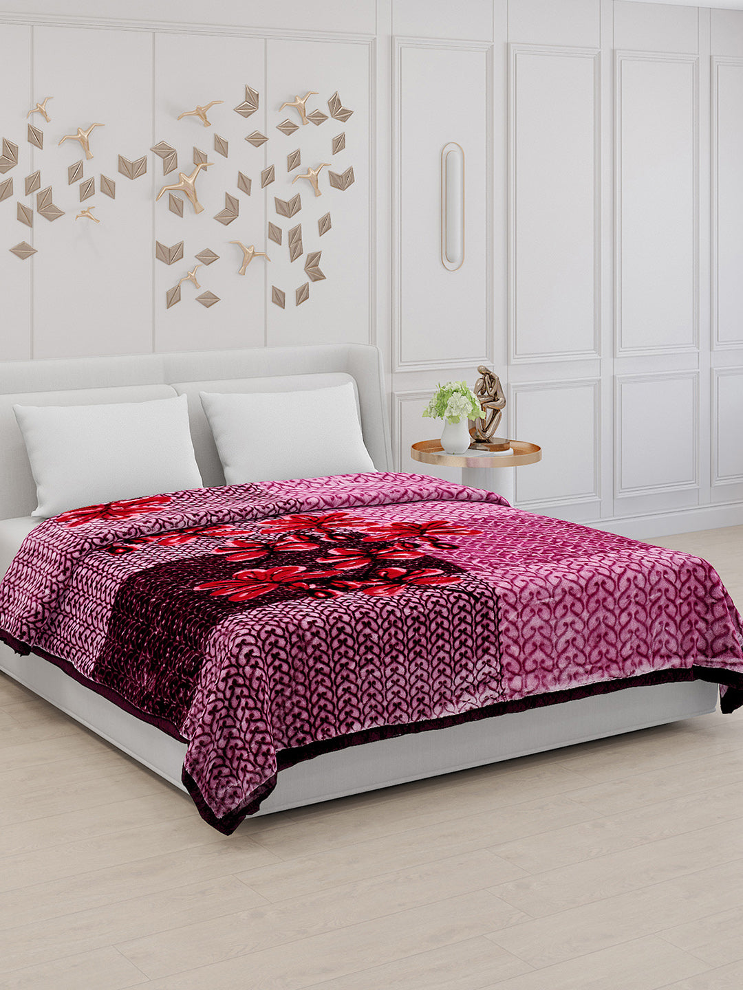 Printed Double Bed Blanket for Mild Winter -2 Ply