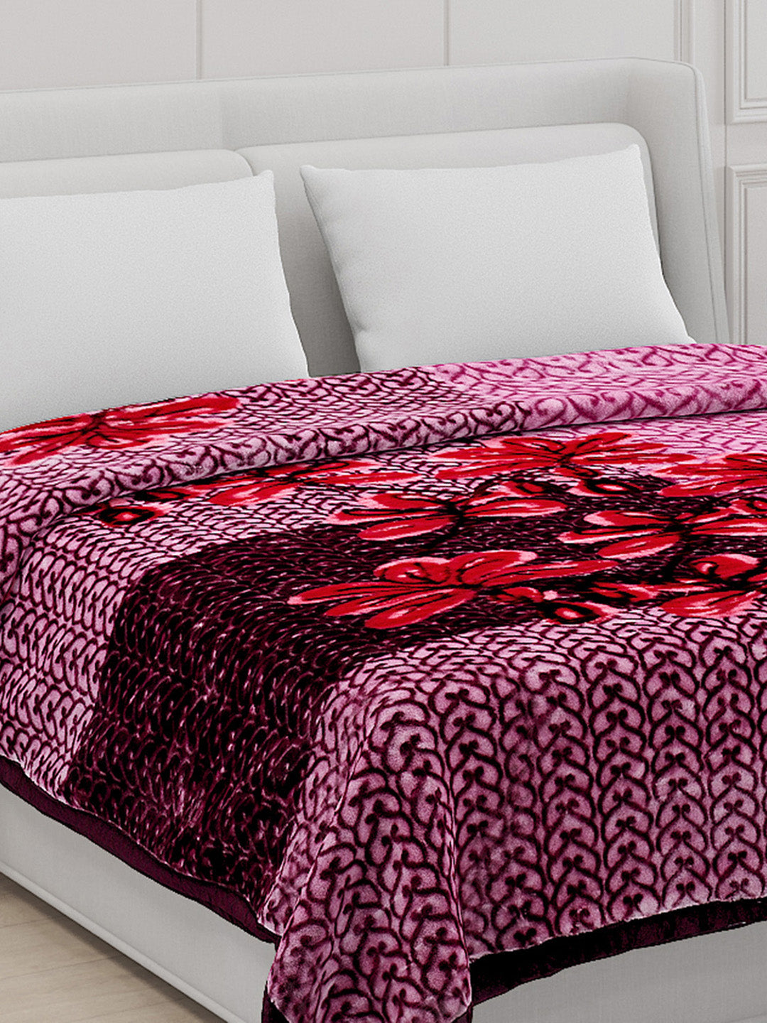 Printed Double Bed Blanket for Mild Winter -2 Ply