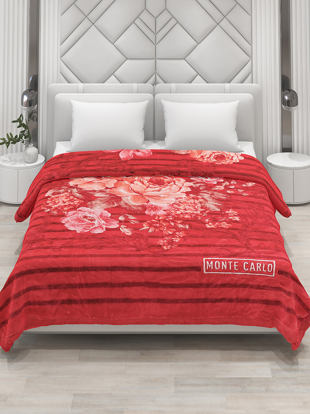 Printed Double Bed Blanket for Heavy Winter -3 Ply