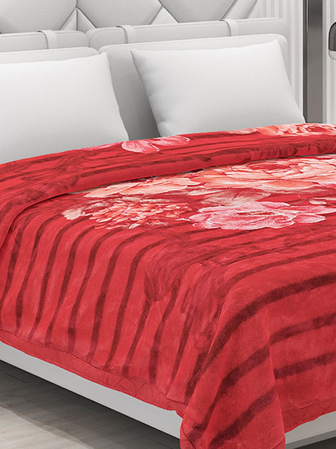 Printed Double Bed Blanket for Heavy Winter -3 Ply