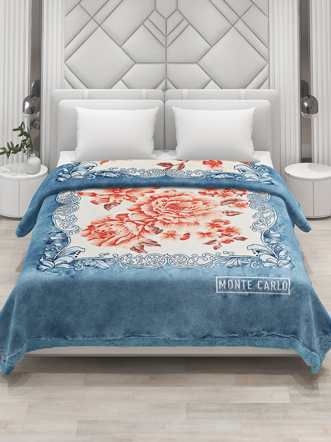 Printed Double Bed Blanket for Heavy Winter -3 Ply