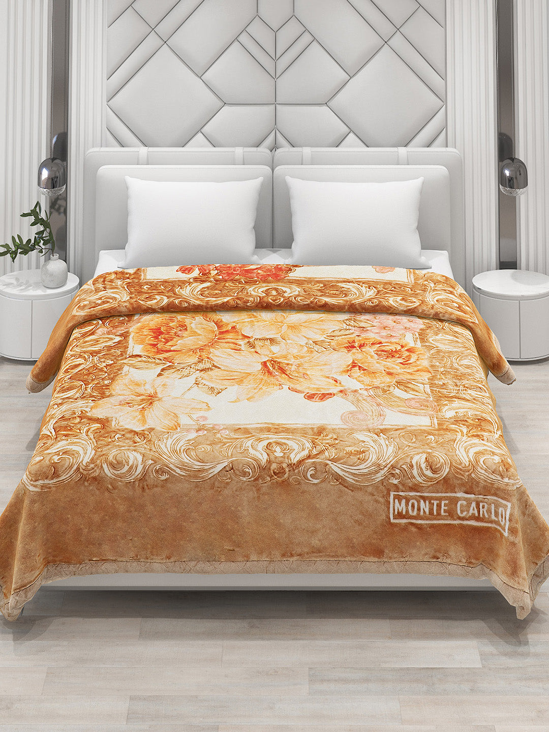 Printed Double Bed Blanket for Heavy Winter -3 Ply