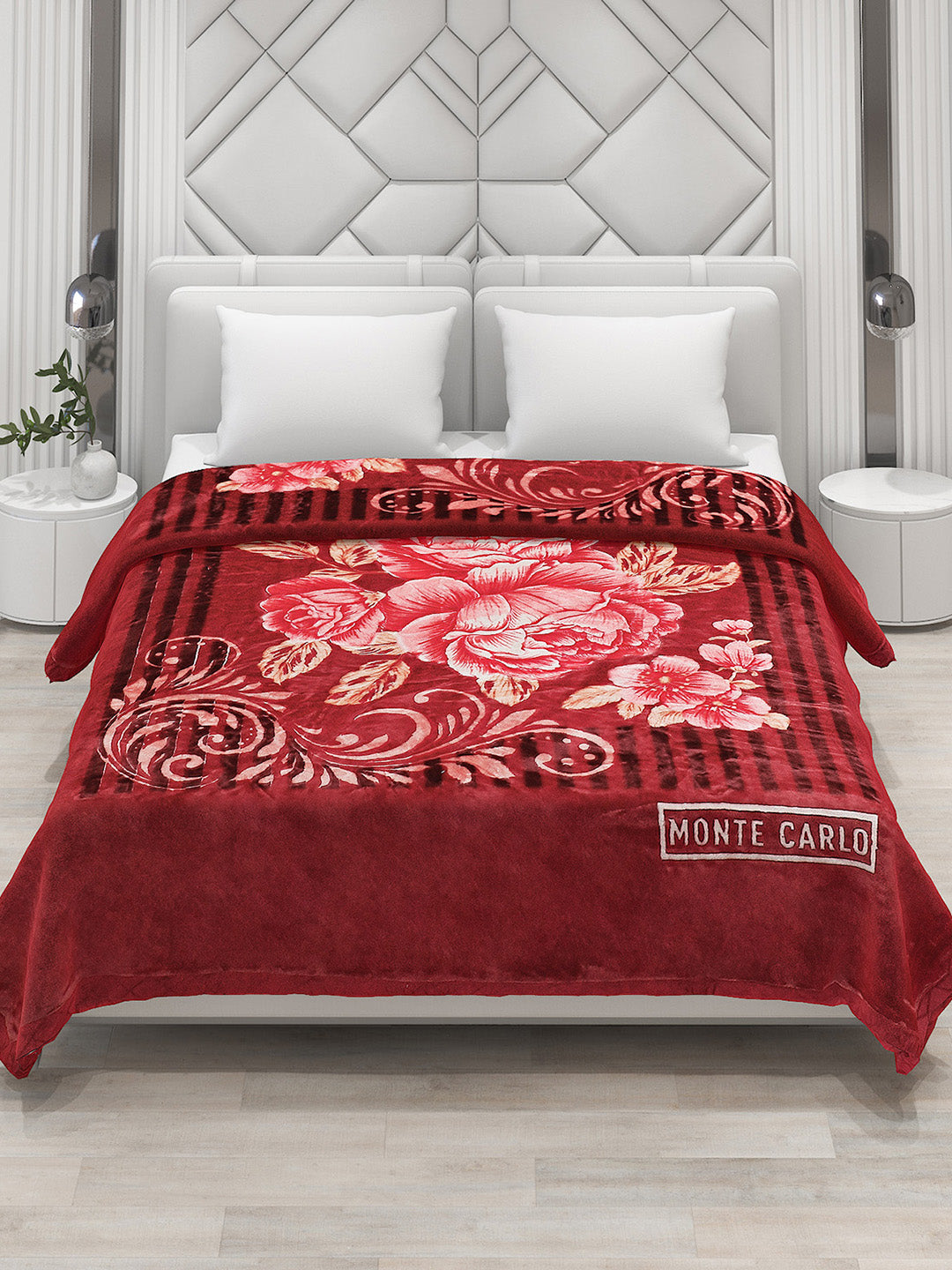 Printed Double Bed Blanket for Heavy Winter -3 Ply