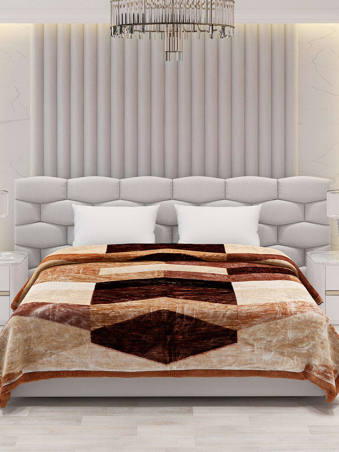 Printed Double Bed Blanket for Heavy Winter -3 Ply