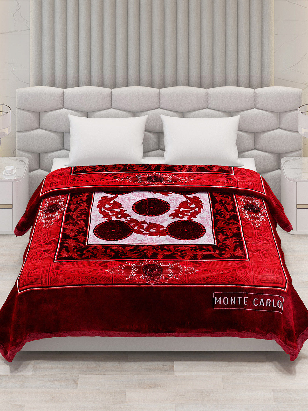 Printed Double Bed Blanket for Heavy Winter -2 Ply