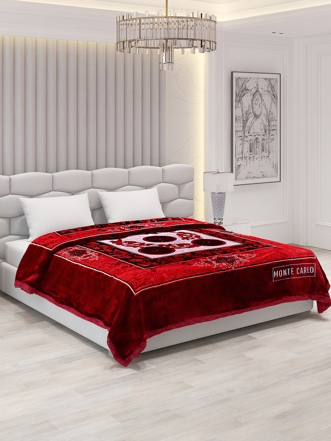 Printed Double Bed Blanket for Heavy Winter -2 Ply