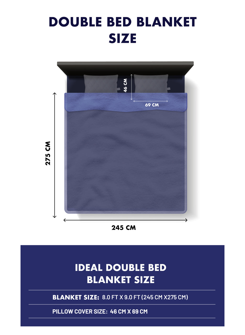 Printed Double Bed Blanket for Mild Winter -1 Ply