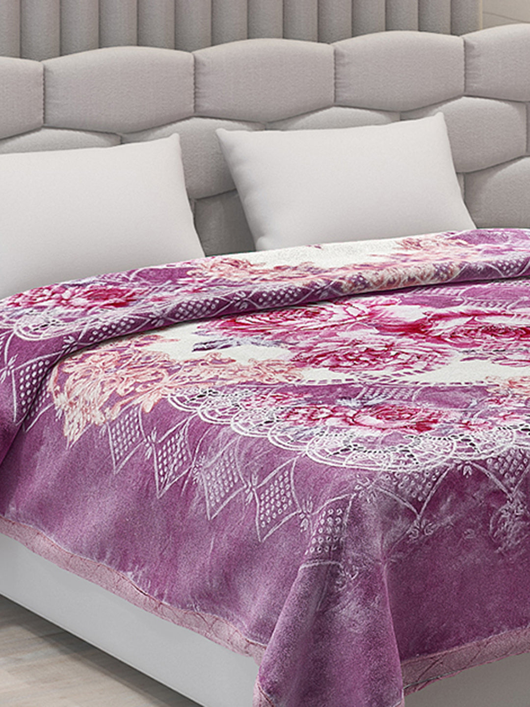 Printed Double Bed Blanket for Heavy Winter -2 Ply