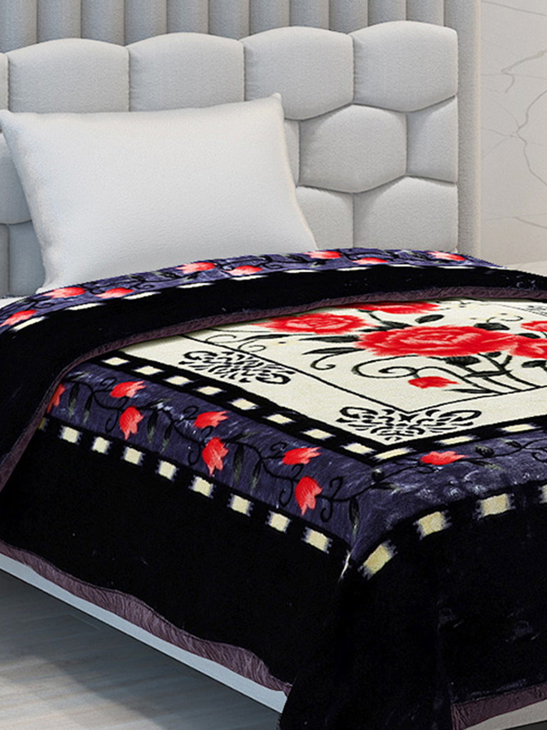 Printed Single Bed Blanket for Heavy Winter -1 Ply