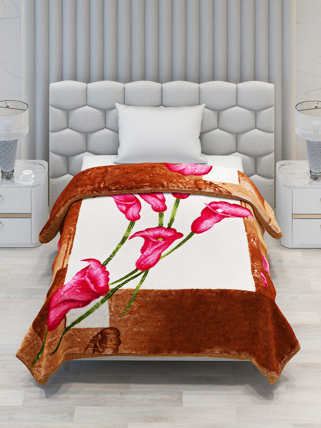 Printed Single Bed Blanket for Heavy Winter -1 Ply