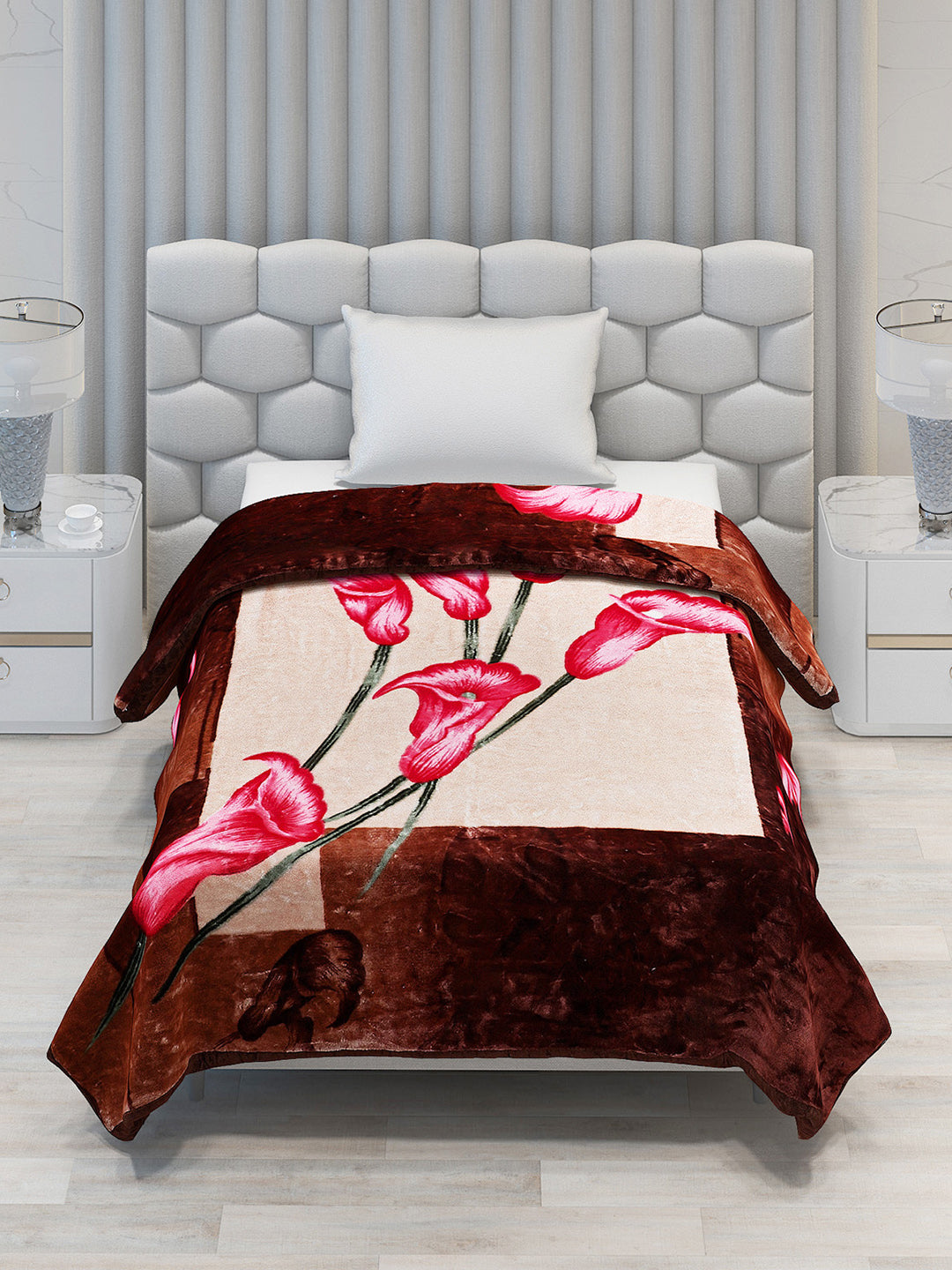 Printed Single Bed Blanket for Heavy Winter -1 Ply