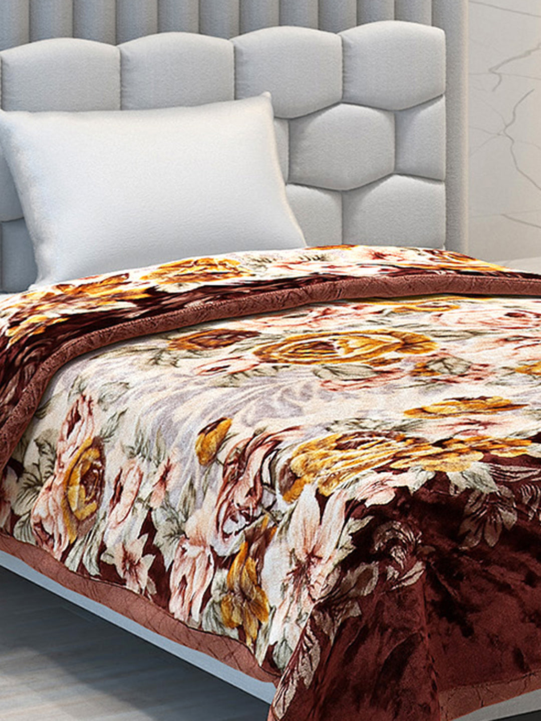 Printed Single Bed Blanket for Heavy Winter -3 Ply