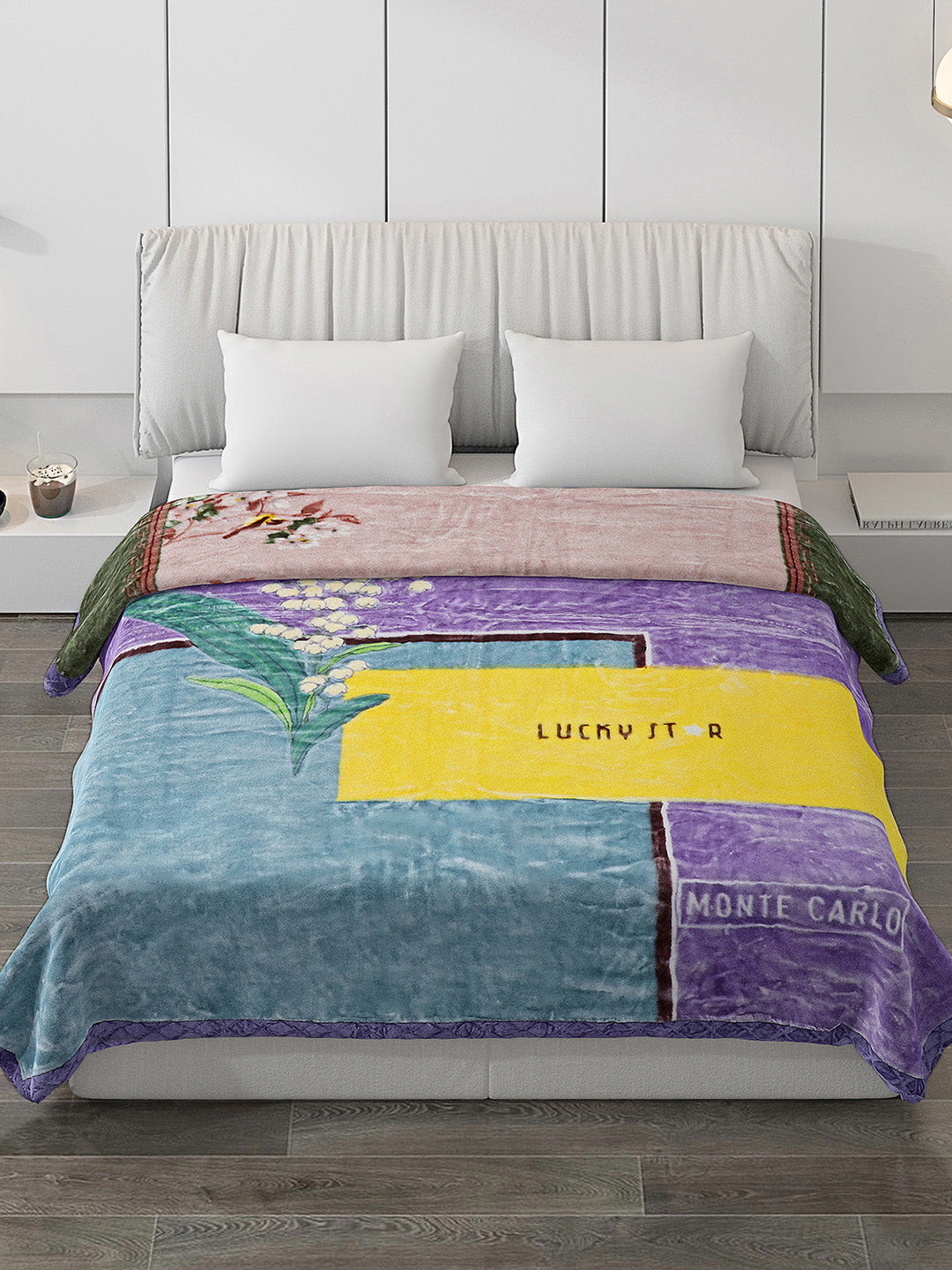 Printed Double Bed Blanket for Heavy Winter -2 Ply