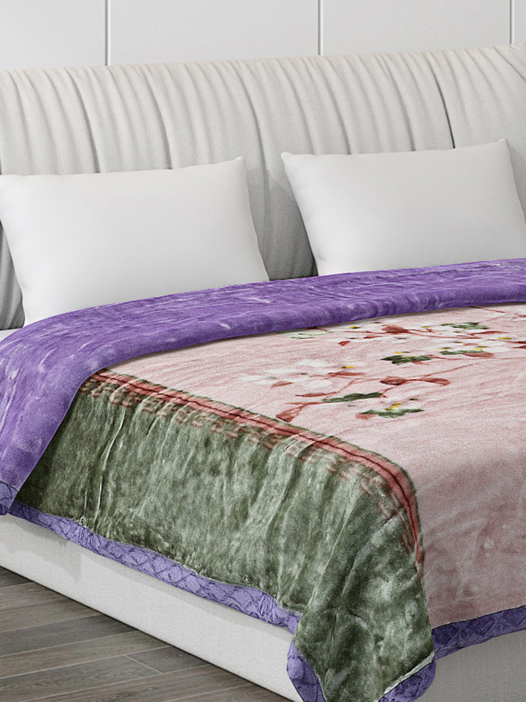 Printed Double Bed Blanket for Heavy Winter -2 Ply