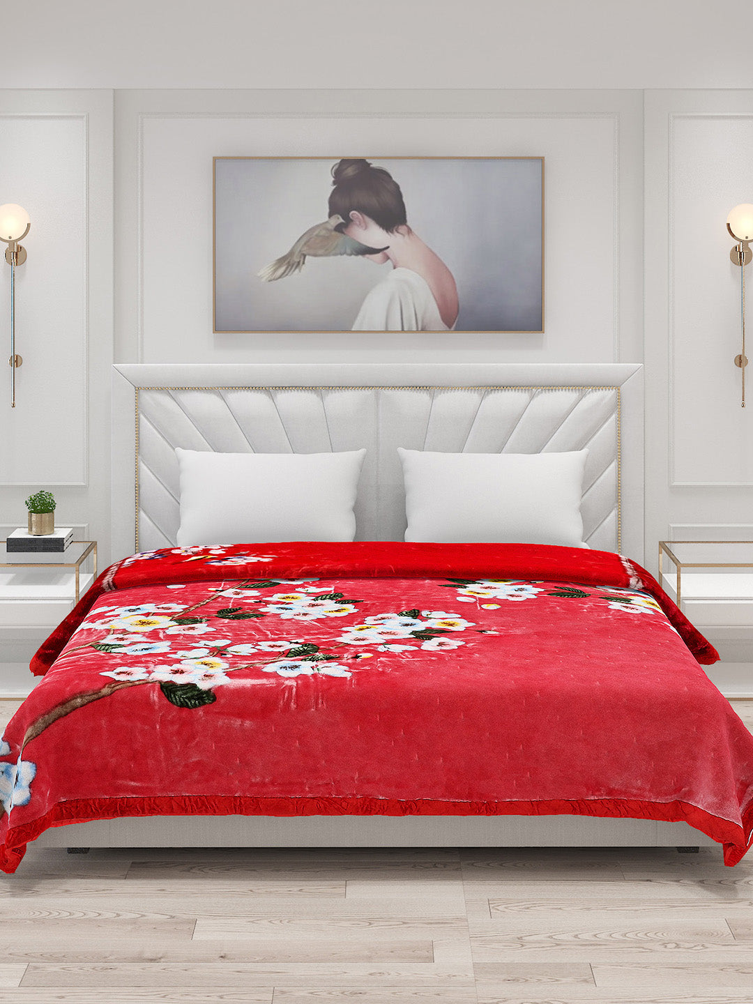 Printed Double Bed Blanket for Heavy Winter -2 Ply